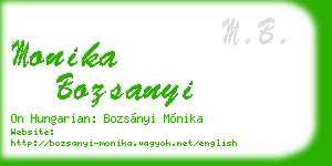 monika bozsanyi business card