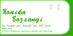 monika bozsanyi business card